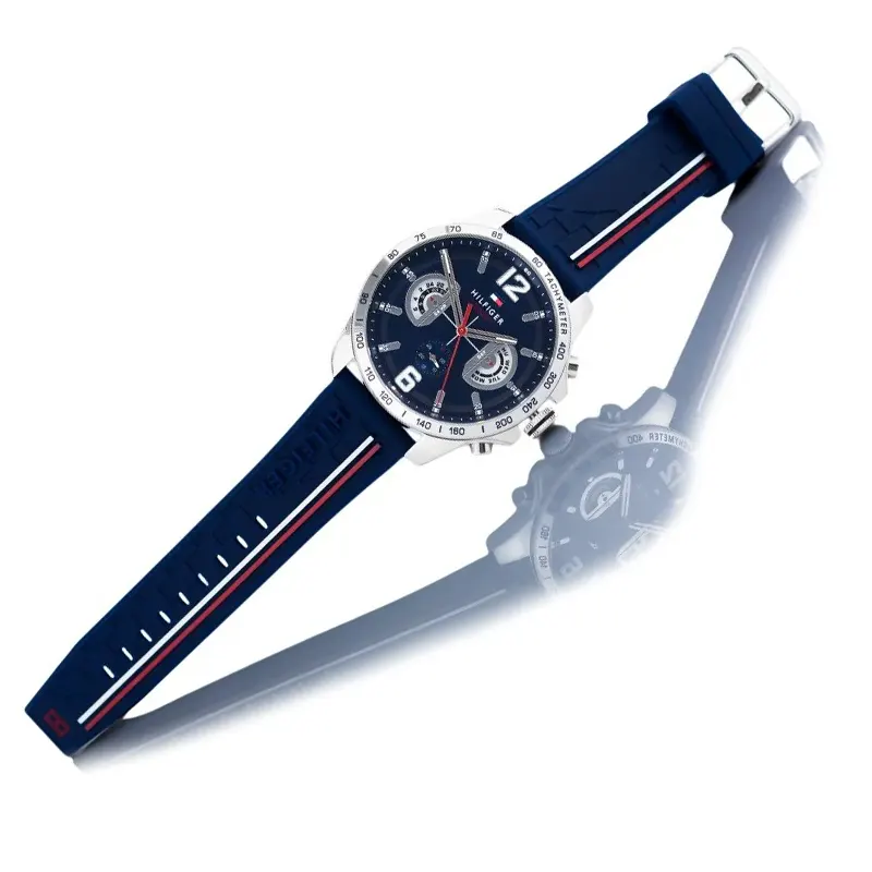 Tommy Hilfiger Decker Blue Dial Silicone Men's Watch Watch- 1791476